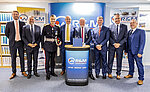From left to right: David Robinson, Brian Robinson, Lord Lieutenant of Hampshire Nigel Atkinson, Richard Sherin, Andrew Chandler, William Crook, Tim Coomer, Andy Baggott